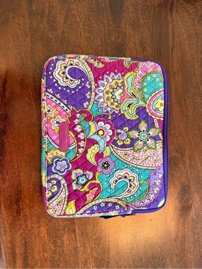 Vera Bradley Bright Purple Paisley Quilted Kids Sleeve
